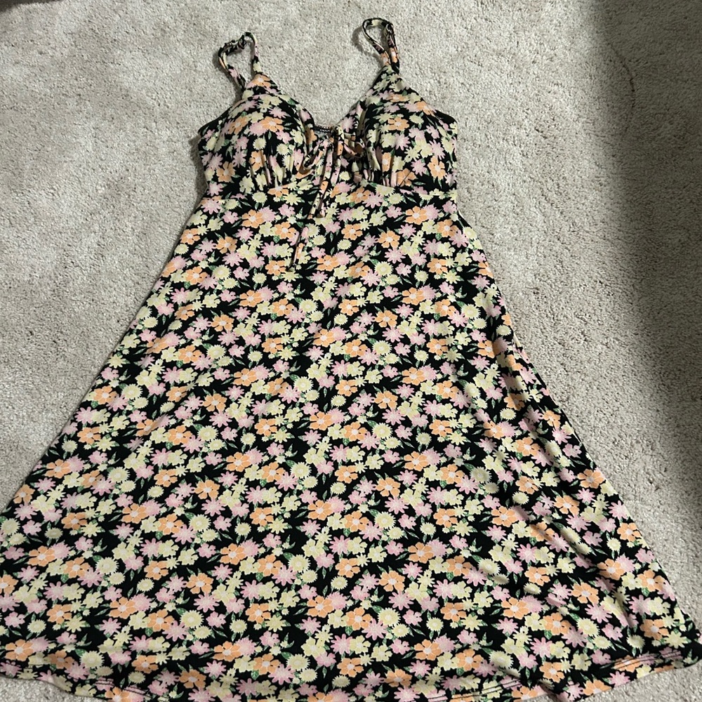 No Boundaries Floral Dress - Black, Pink, Yellow